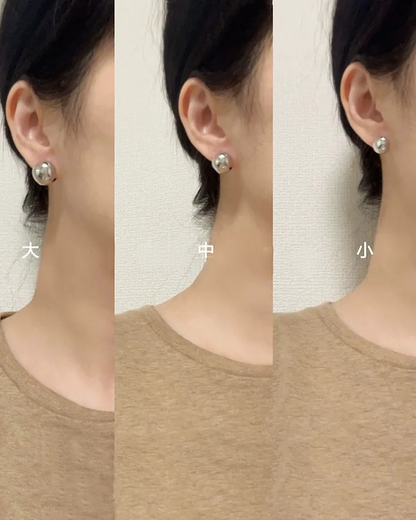 S925簡約圓球復古耳環B4038