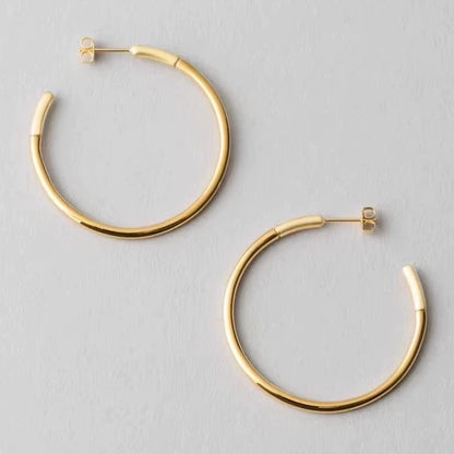 S925 Large Earrings/Minimalist Ear Cuff B4132