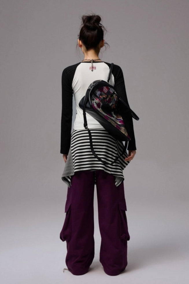 キャット＆ドッグ ドットプリントスリミングTシャツ　B4320