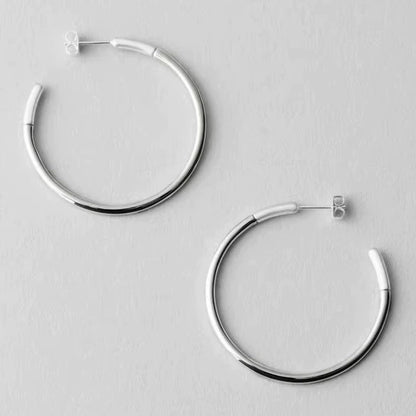S925 Large Earrings/Minimalist Ear Cuff B4132