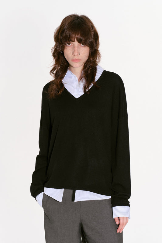 假兩件式襯衫毛衣 B3250