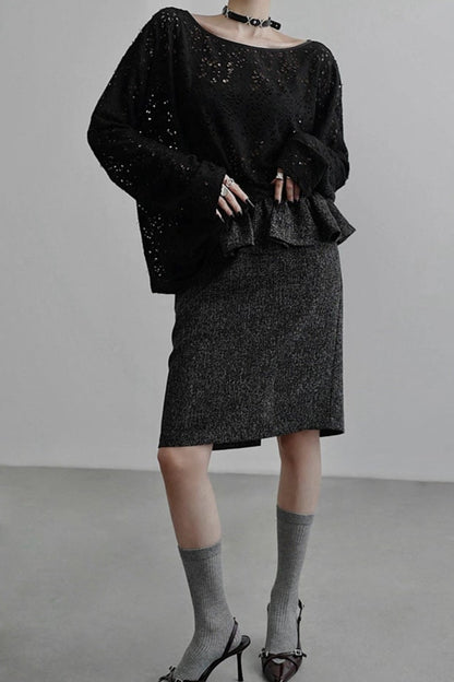 ホールロングスリーブトップス　B4259