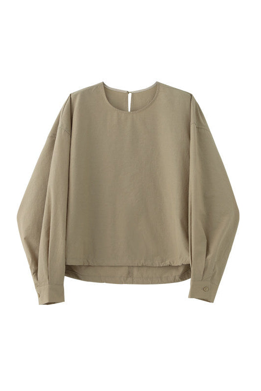 ミニマルクルーネックプルオーバーシャツ　B4729