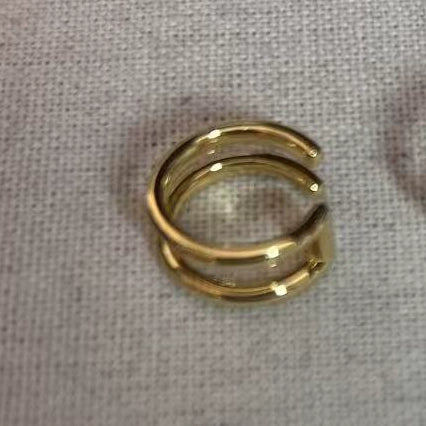 S925 Large Earrings/Minimalist Ear Cuff B4132