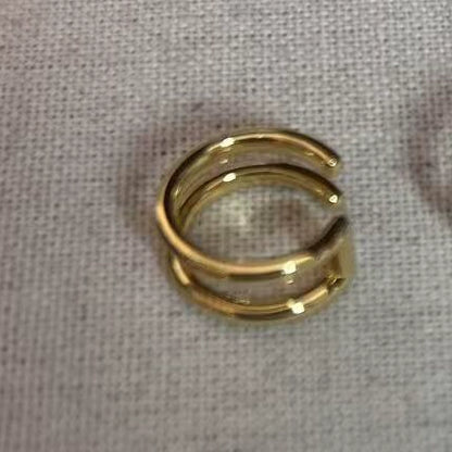 S925 Large Earrings/Minimalist Ear Cuff B4132