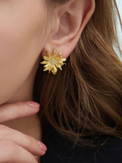 S925 Shangri-La Franco flower earrings B2746