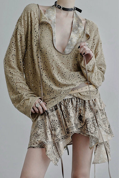 ホールロングスリーブトップス　B4259