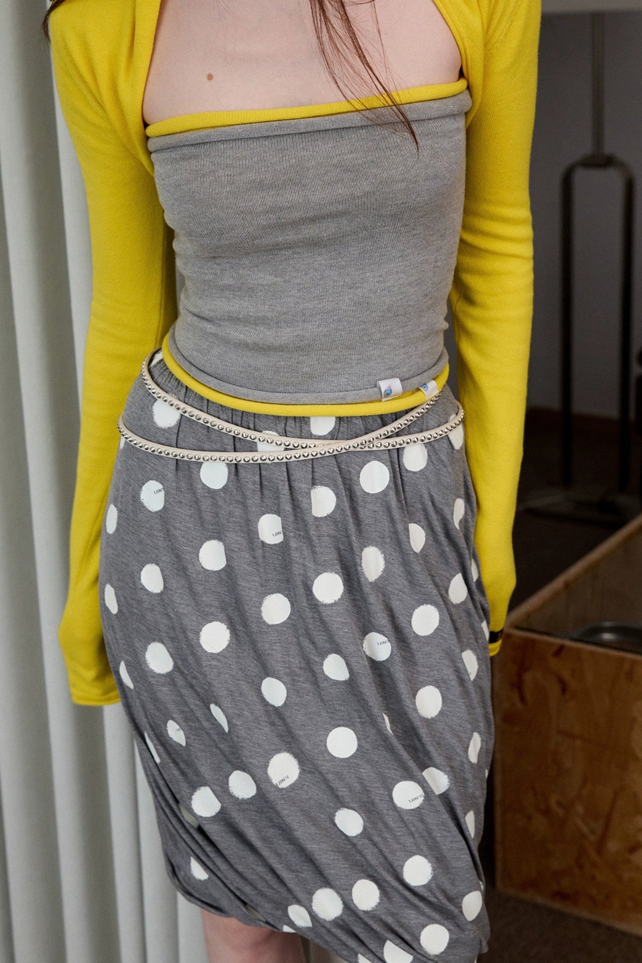 Special Knot 3D Flower Bud Midi Skirt B4324