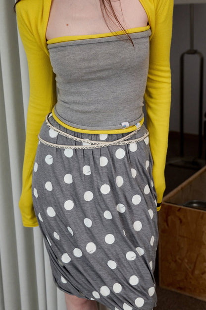 Special Knot 3D Flower Bud Midi Skirt B4324