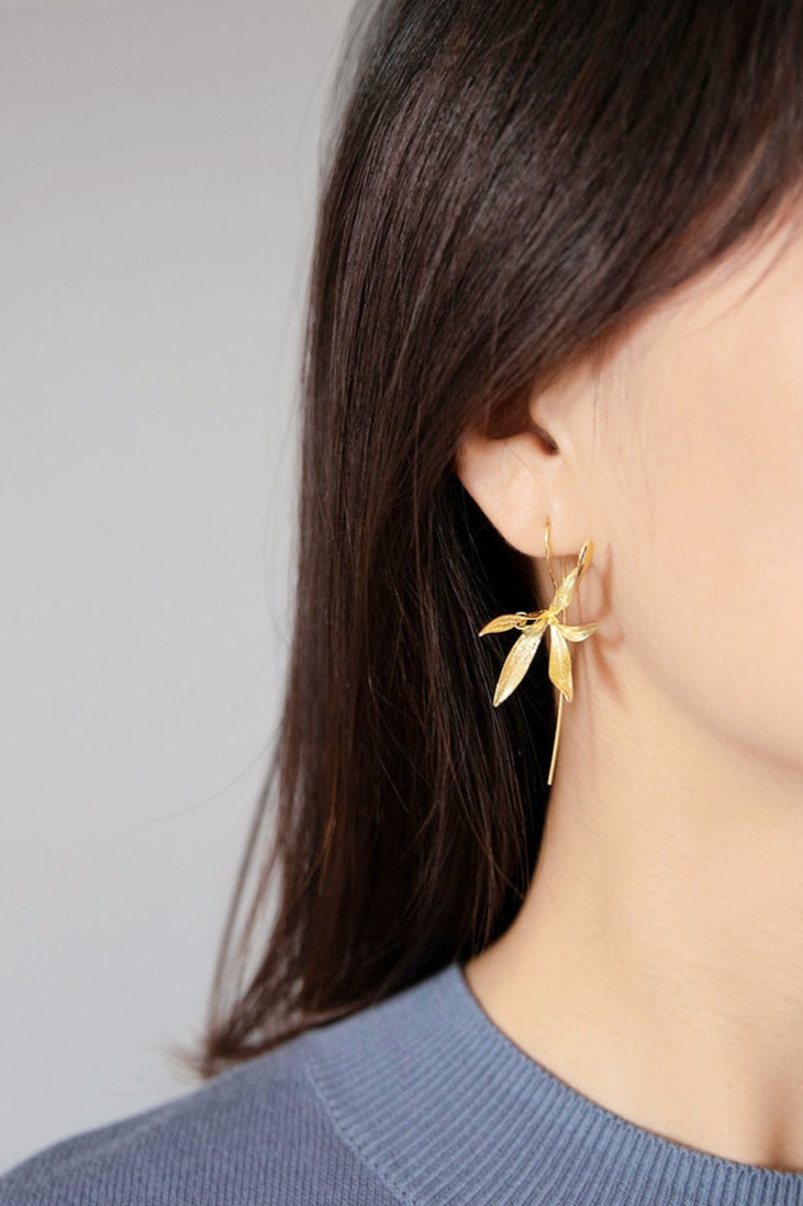 S925 Orchid Cool Retro Earrings B4265