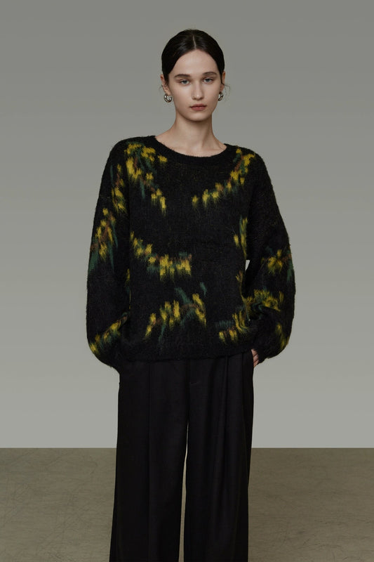 レトロタイダイルーズセーター　B4503