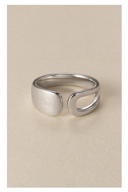 S925 Bi-finish Open Ring B4994