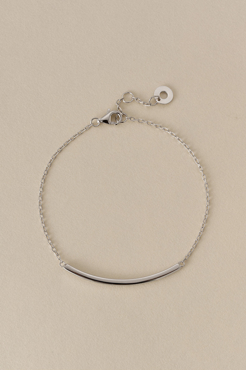 S925ミニマルスマイルブレスレット　B4273