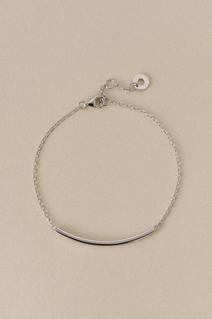 S925ミニマルスマイルブレスレット　B4273