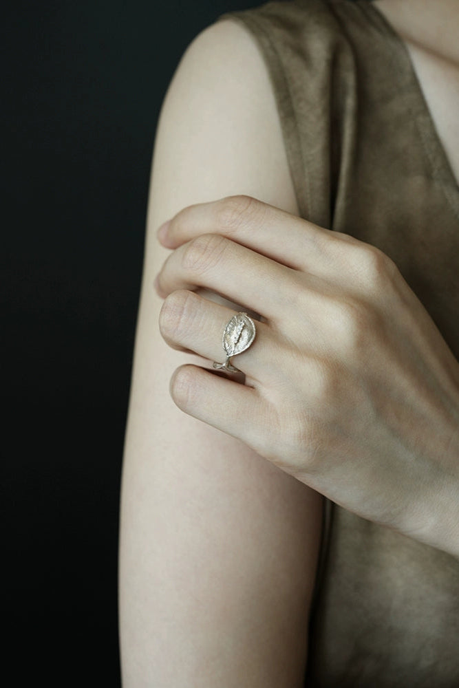 S925ヴィンテージウーブンハイエンドオープンリング　B4151