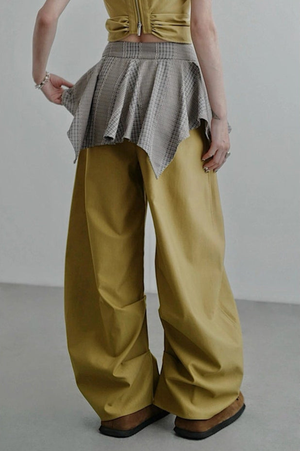 フェイクツーウエストワイドパンツ　B4258