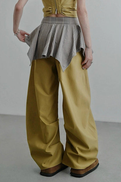 フェイクツーウエストワイドパンツ　B4258