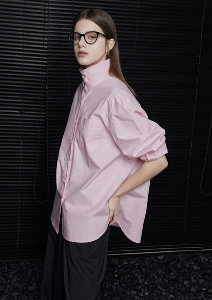 Pink handsome cotton shirt B2740
