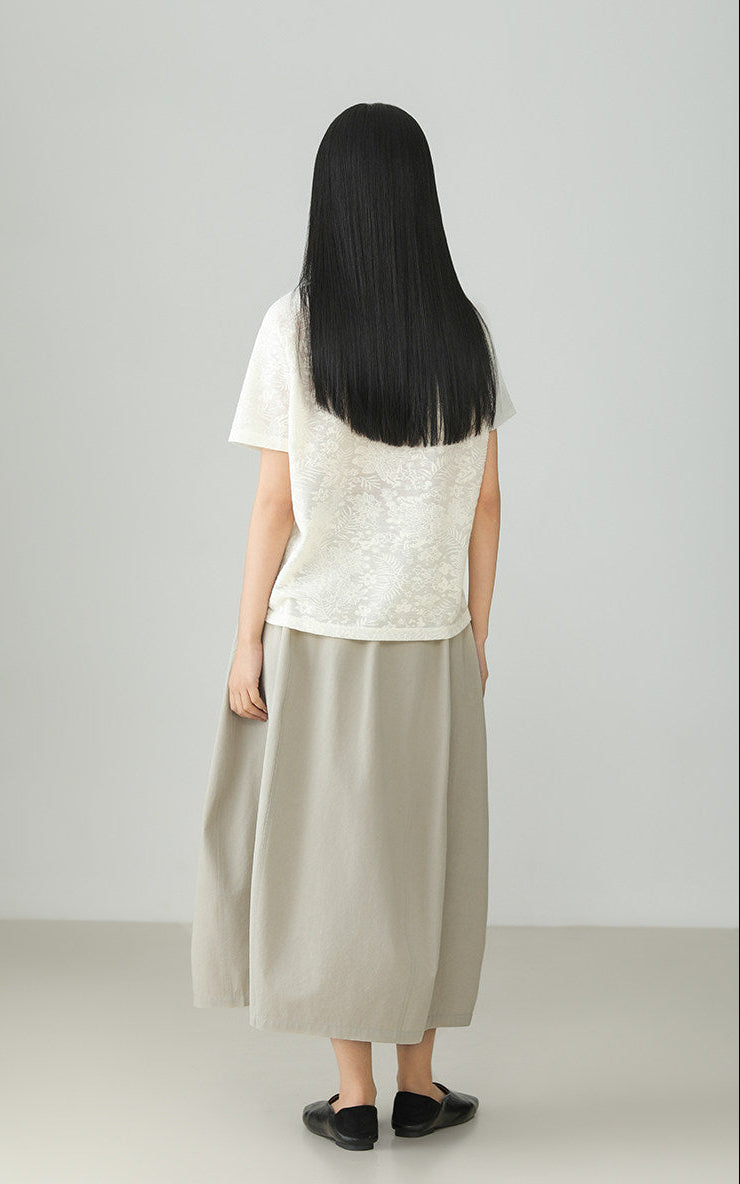 Premium Washed Cotton Balloon Skirt B4896