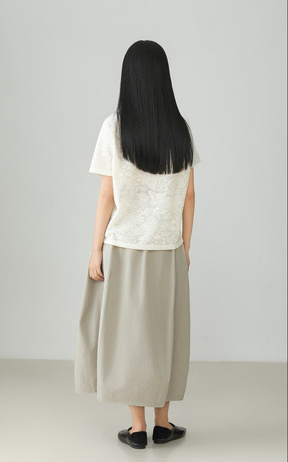 Premium Washed Cotton Balloon Skirt B4896