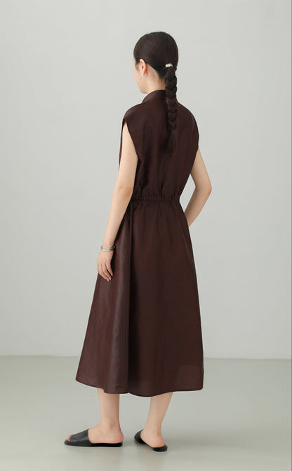 Xiangyunsha 100% Silk A-line Dress B4880