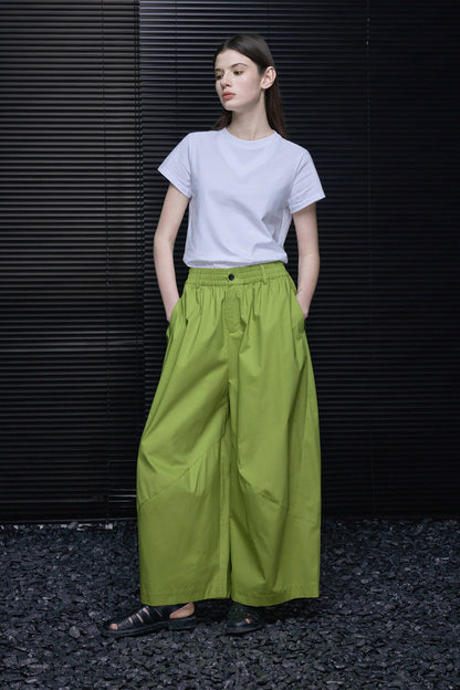 ピュアコットンワイドランタンパンツ　B4732