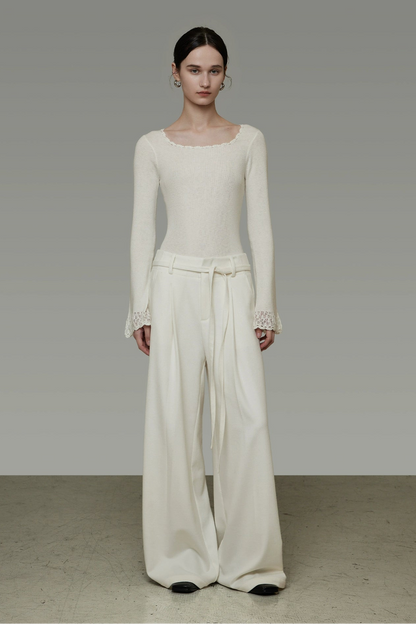 ルーズフィットスリミングワイドパンツ　B4506