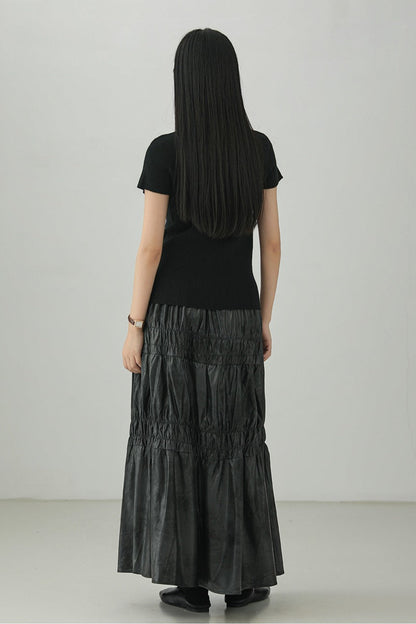 ミニマリストテンセルウール混半袖セーター　B4267