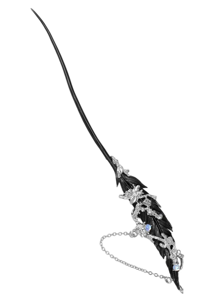Feather wing chain hairpin B2359