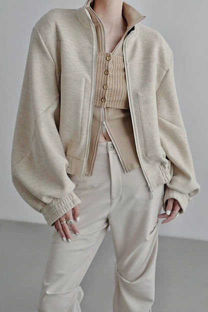 Wide shoulder jacket B4342