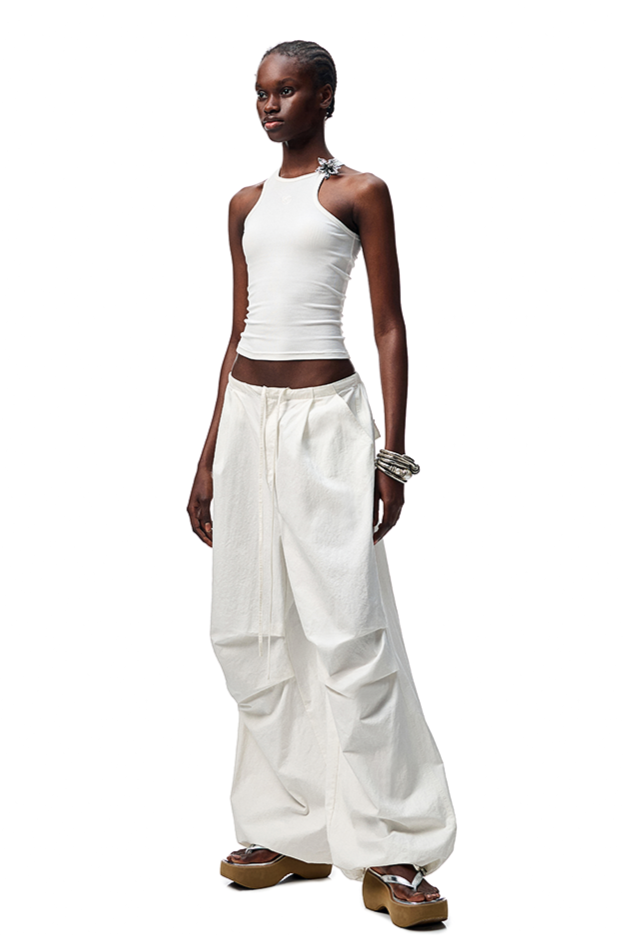 ヴィンテージダメージウオッシュ立体プリーツカーゴパンツ　B3943