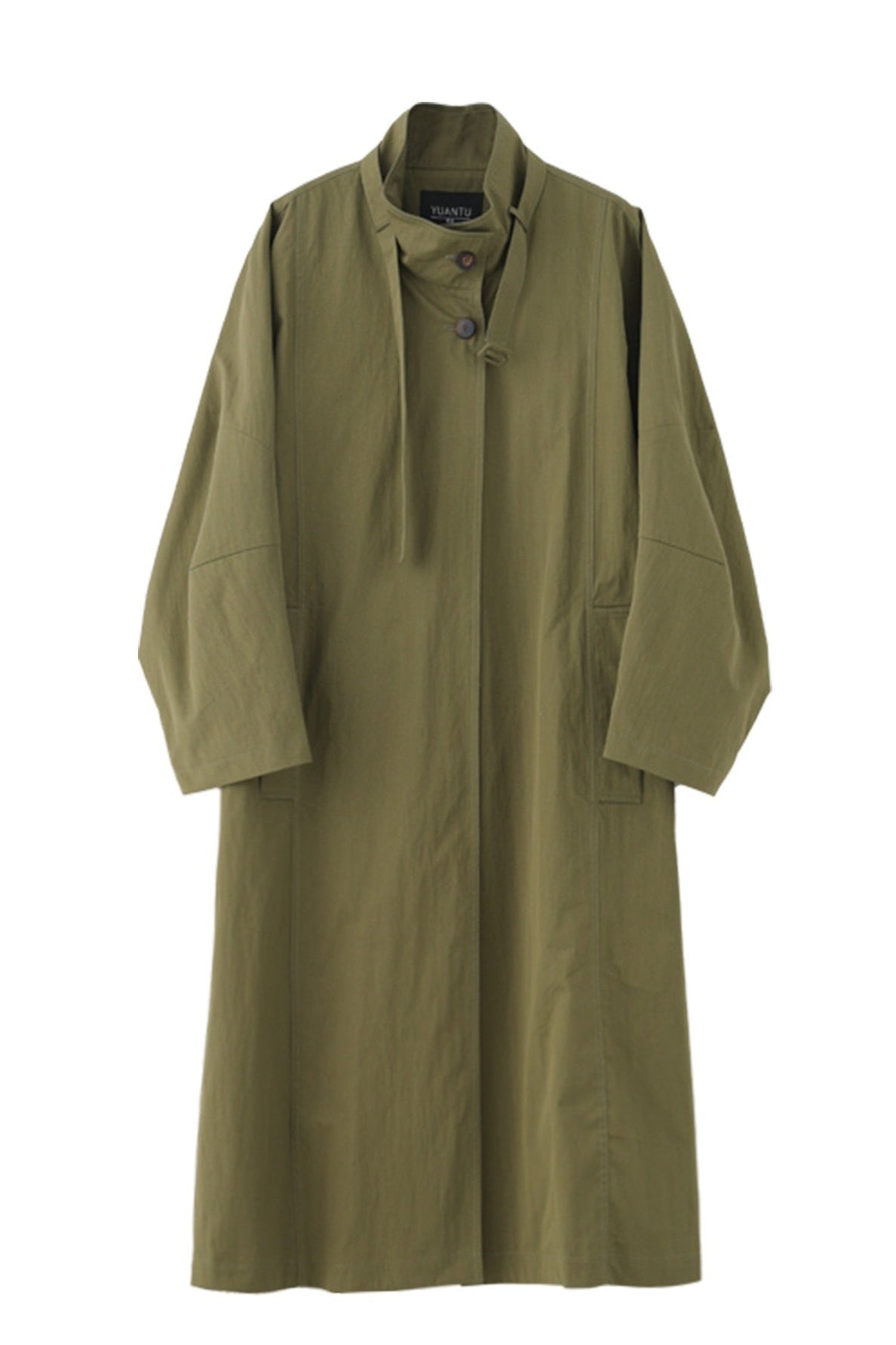 Cotton nylon washed trench coat B4654