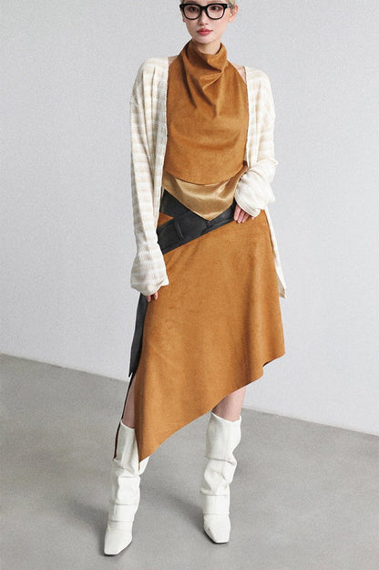 ワイドウエストアシメトリースカート　B4648