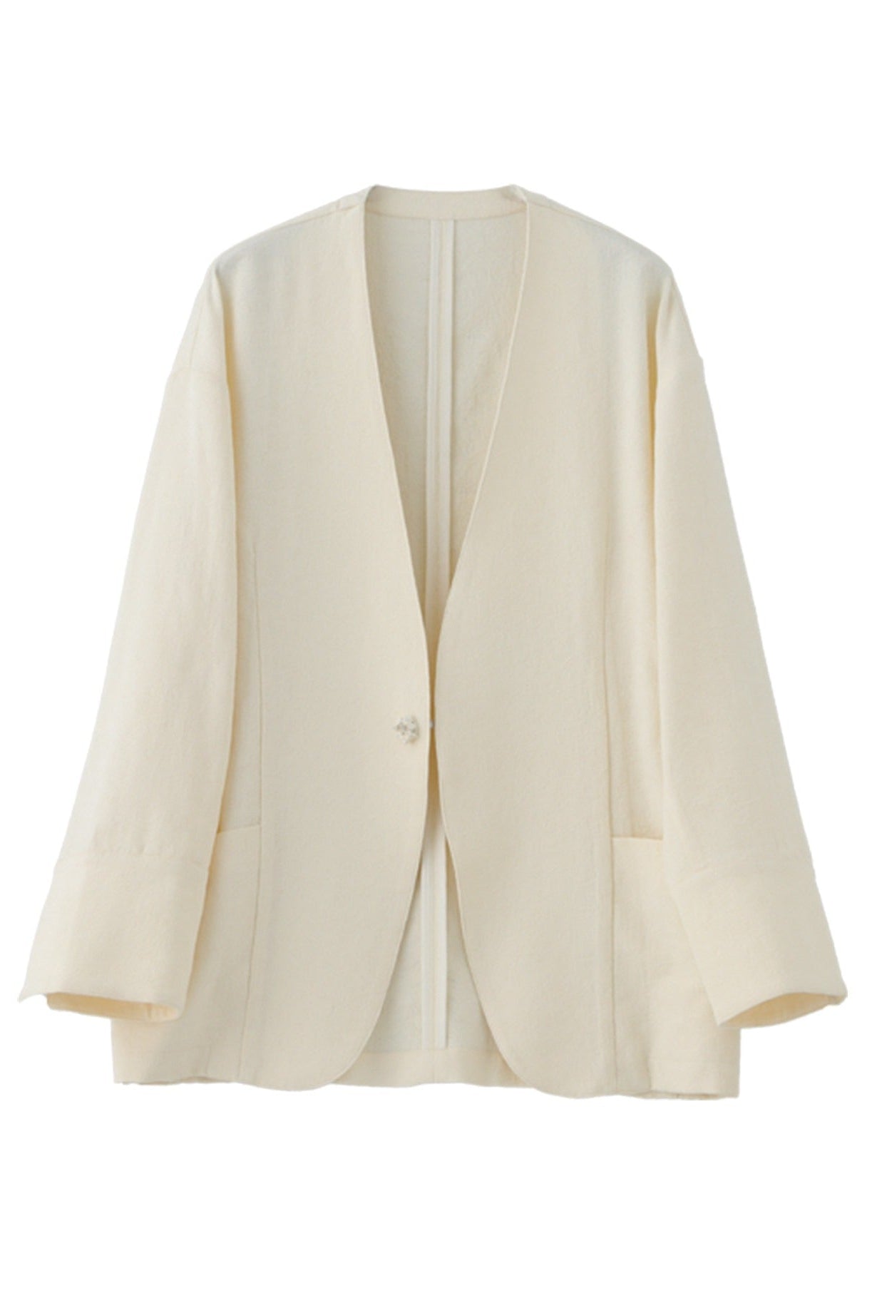 Minimalist Jacquard V-Neck Jacket B4659