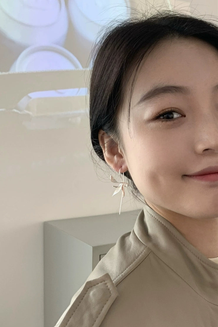 S925 Orchid Cool Retro Earrings B4265