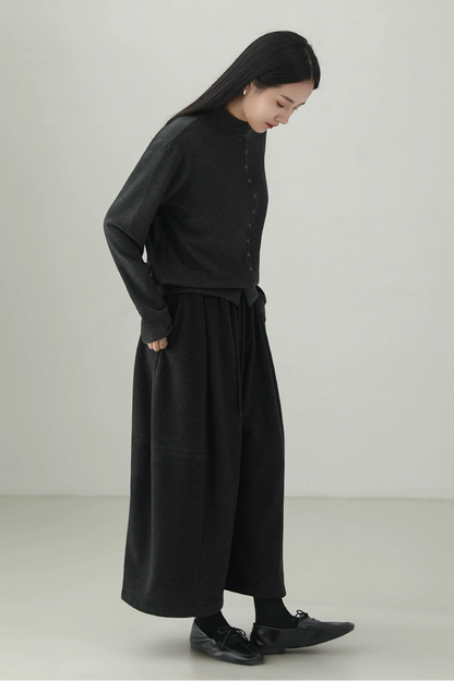 Six-Sweat 寬版七分褲 B4522