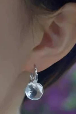 S925 天然白水晶 7A 級耳環 B4384