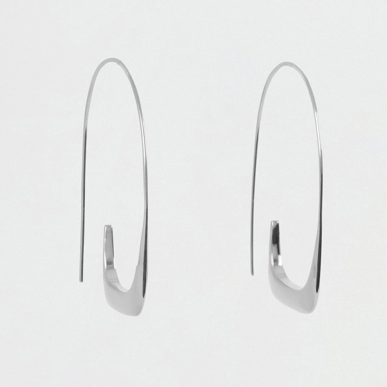 S925 Retro Minimal Grace Hoop Earrings B4130