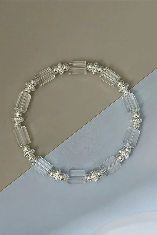 S925アイスホワイトクリスタルレトロブレスレット　B4001