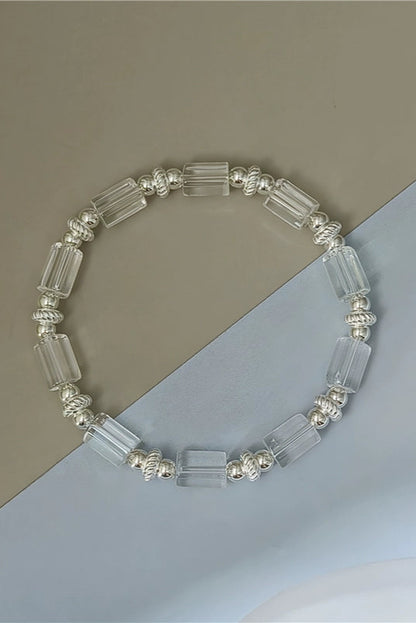 S925アイスホワイトクリスタルレトロブレスレット　B4001