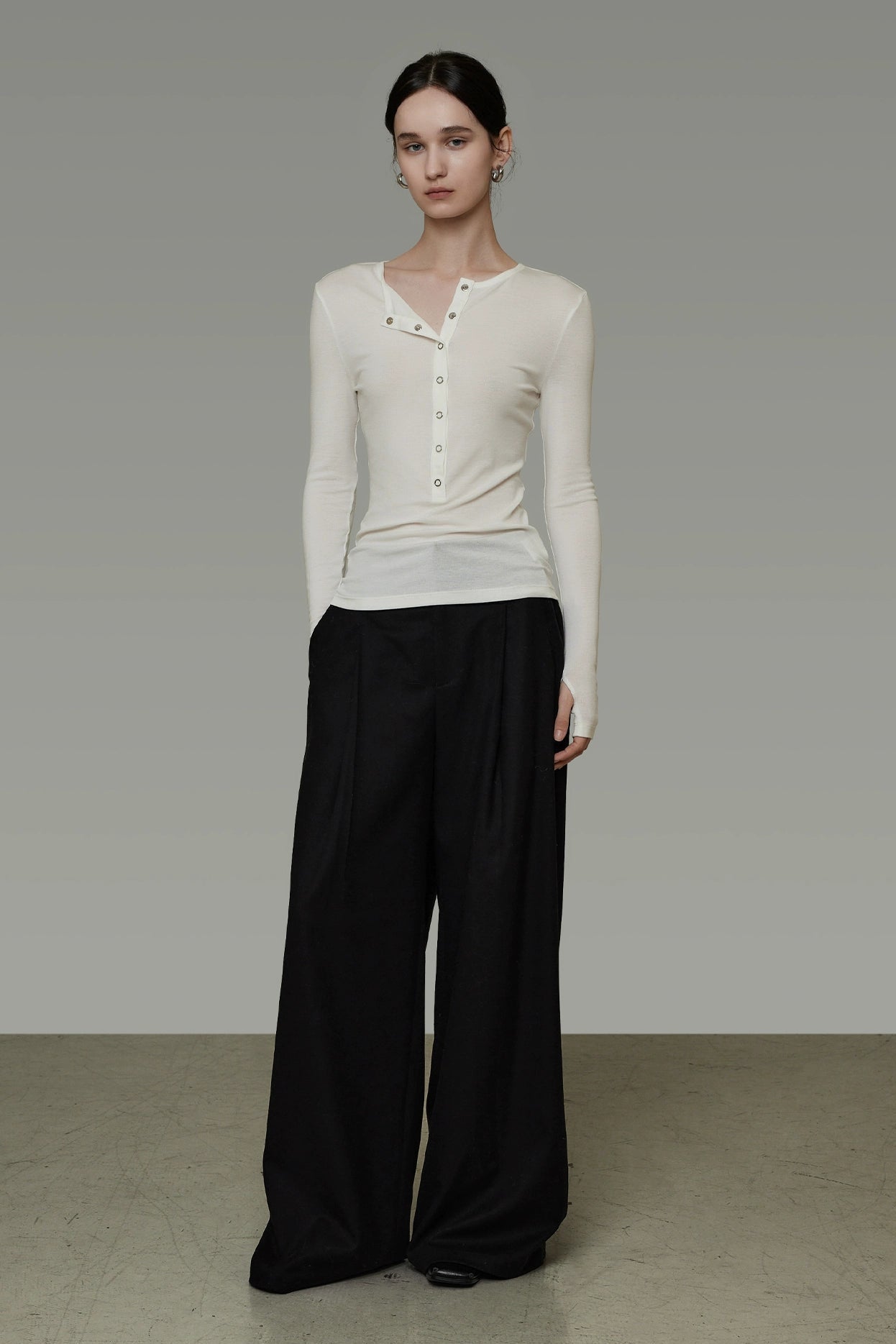 半開襟修身T卹 B4504