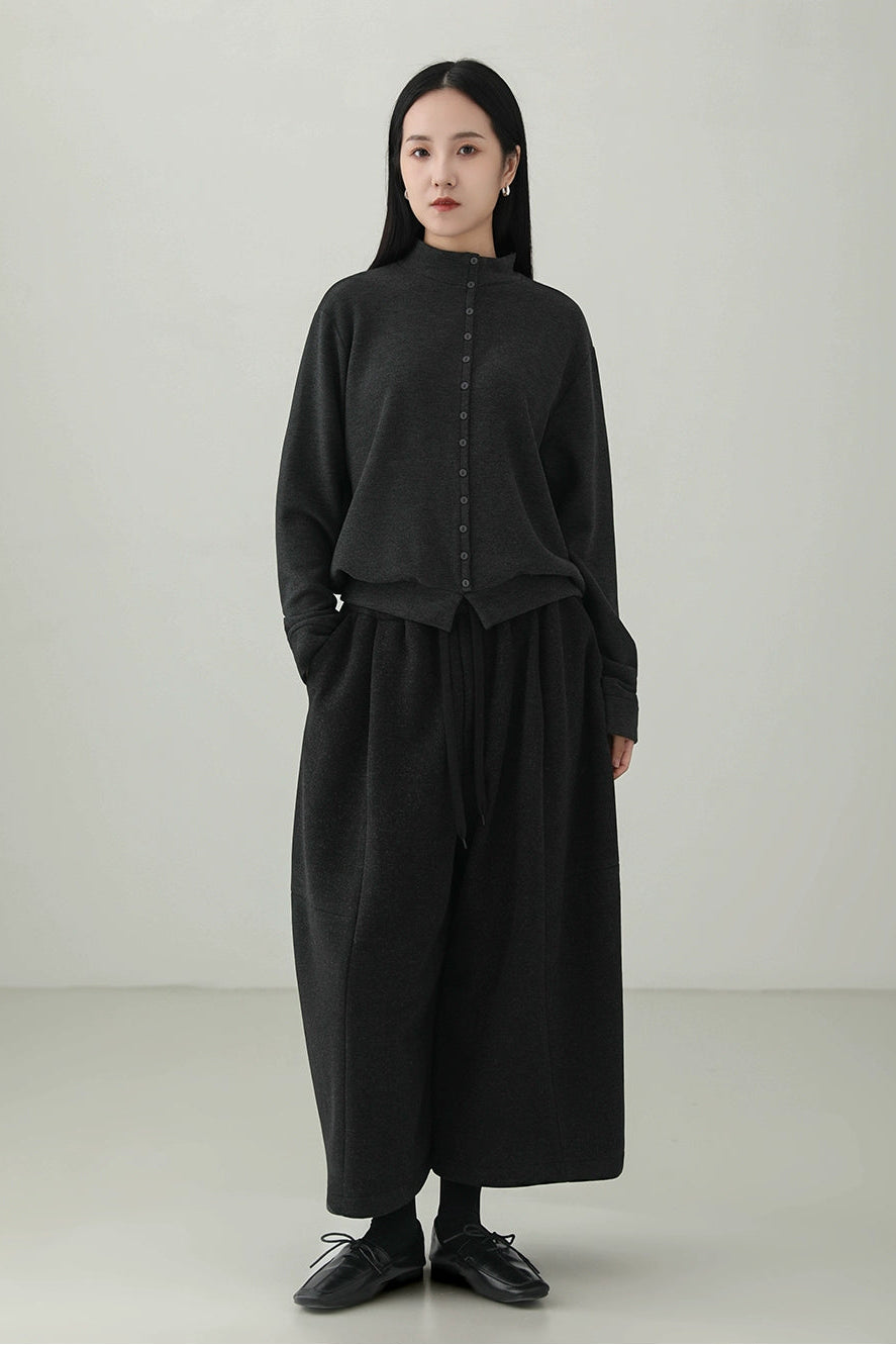 テンセルウールダブルフェイスニットトップス　B4523