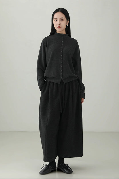 テンセルウールダブルフェイスニットトップス　B4523