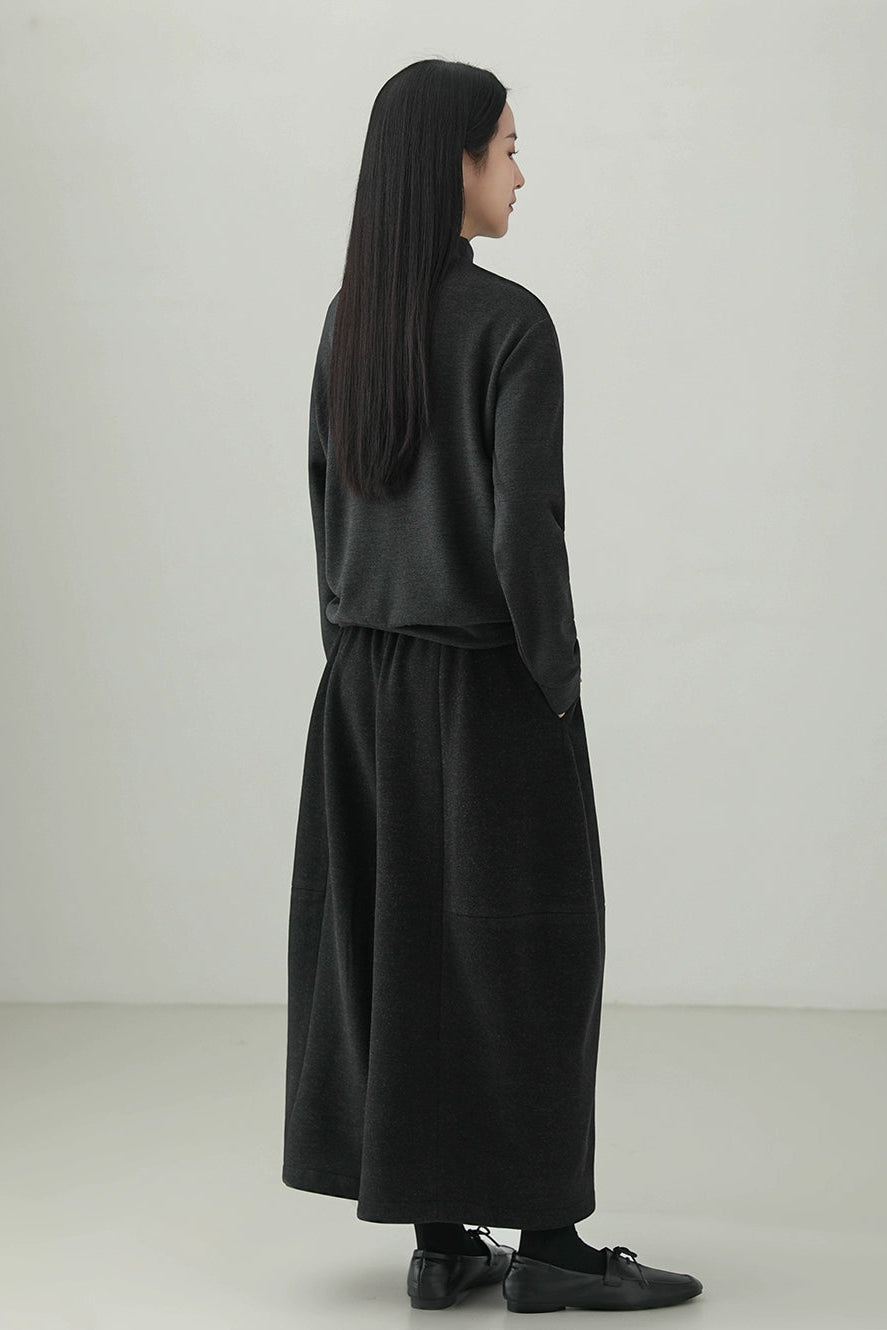 テンセルウールダブルフェイスニットトップス　B4523