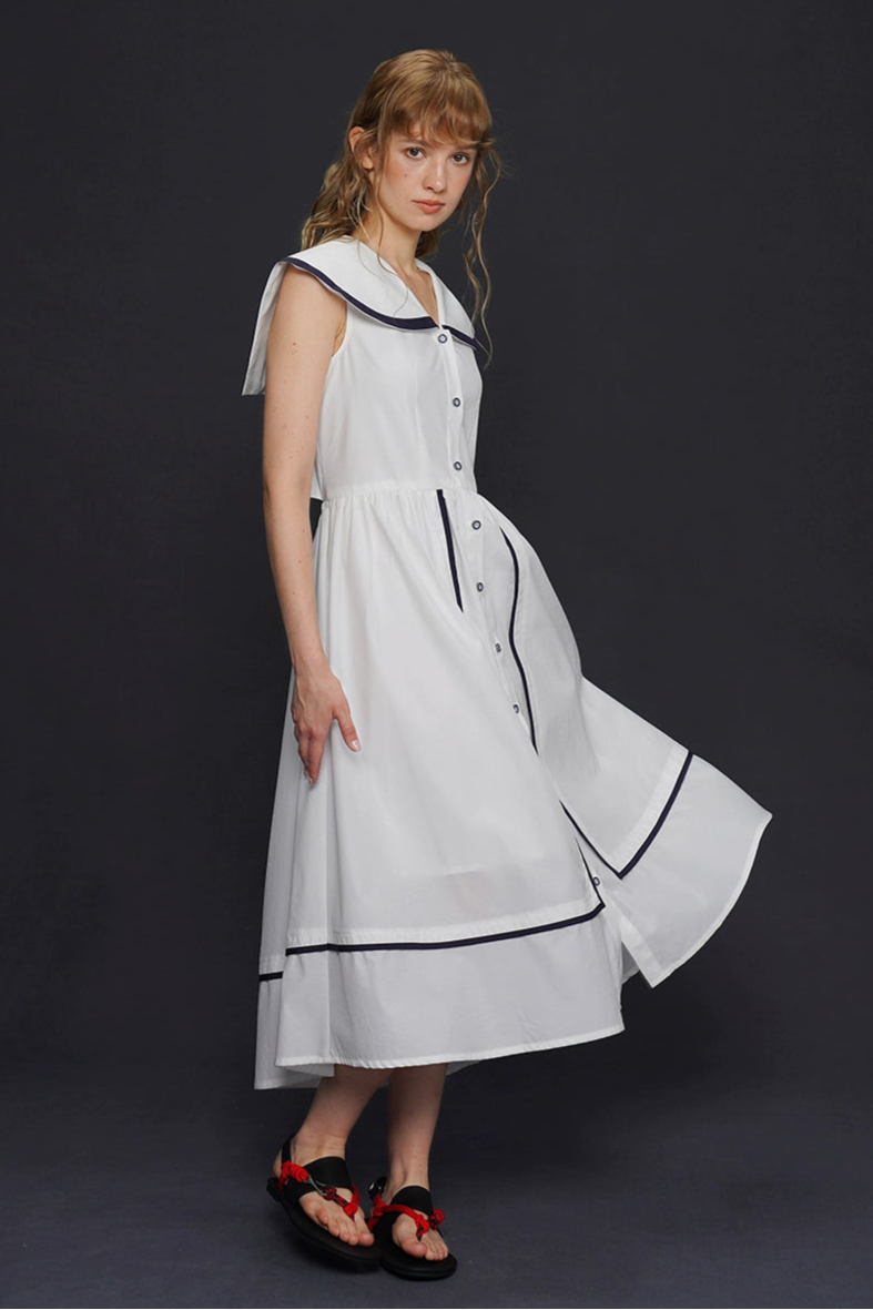 海軍白大領洋裝 B4154