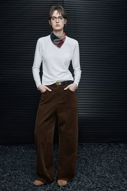 ホワイトシンプル長袖Ｔシャツ　B4575