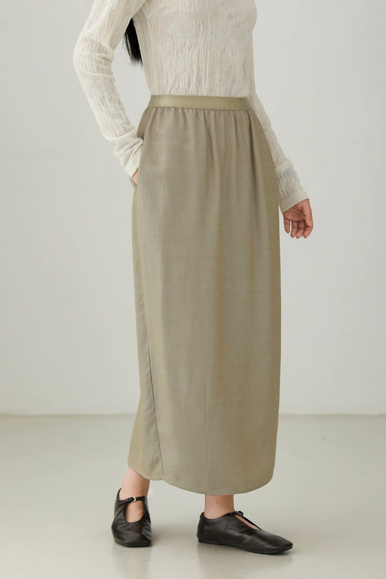 テンセルリネンコクーンランタンスカート　B4268