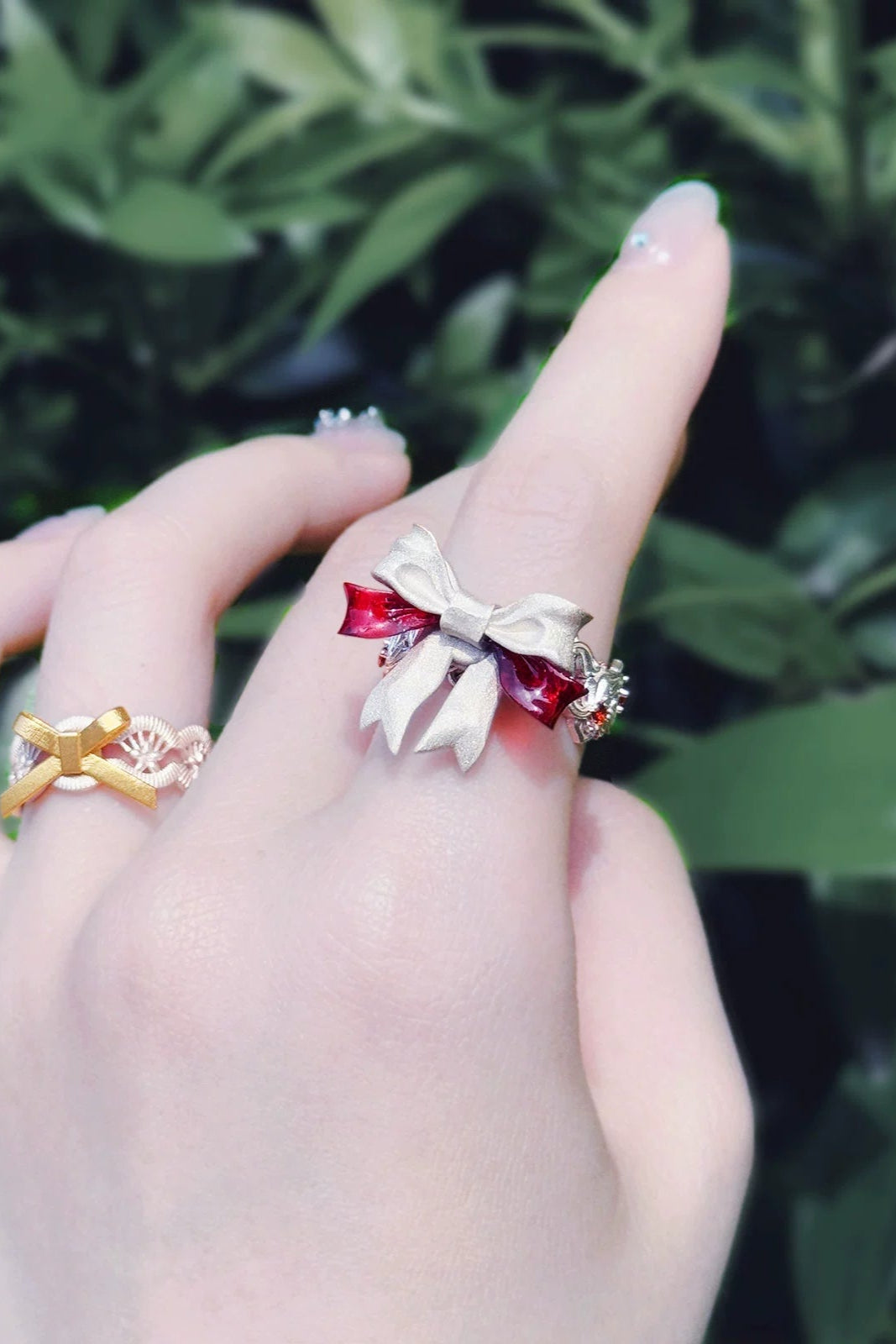 S925ボウヨーロピアンオープンリング　B4106