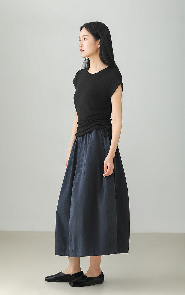 Premium Washed Cotton Balloon Skirt B4896