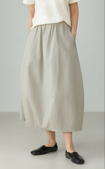 Premium Washed Cotton Balloon Skirt B4896